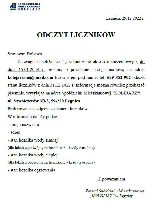 odczyt